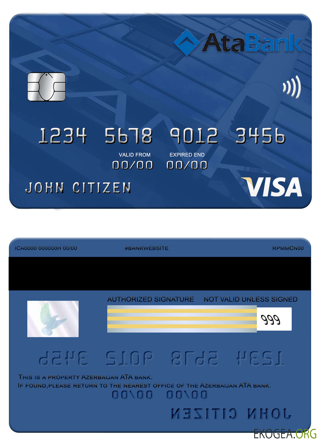 Carte visa bancaire ATA d'Azerbaïdjan